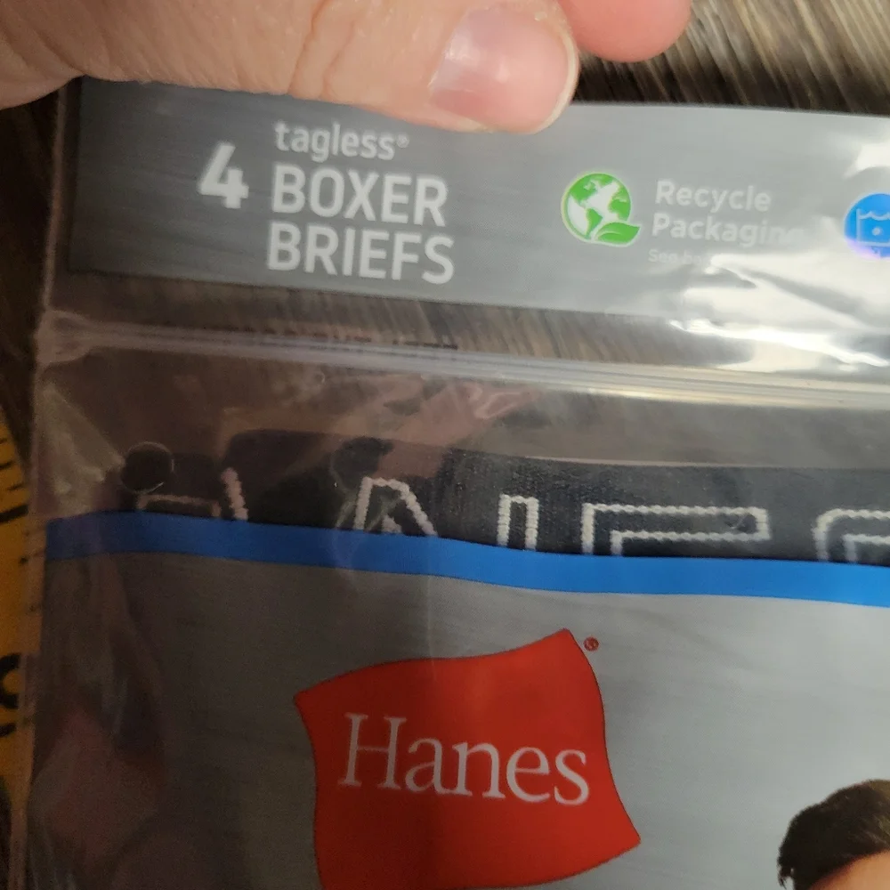 Hanes NIP New Tagless Boxer Briefs 4 Pair Size Small Mens Comfort‎ Flex Fit